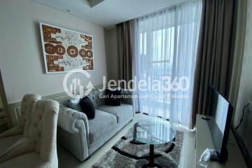 Living Room Simply Look 2BR Apartment High Floor with City View at Casa Grande Apartment