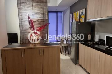 Living Room High Floor 1BR Apartment with City View at Southgate Residence