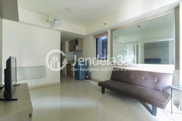 Living Room Decorative 2BR Apartment Middle Floor with City View at Meikarta Apartment