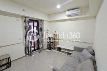 Living Room Middle Floor 2BR Apartment with City View at Meikarta Apartment