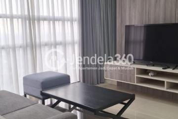 Living Room Simply Look 2BR Apartment High Floor with City View at Somerset Kencana Residence