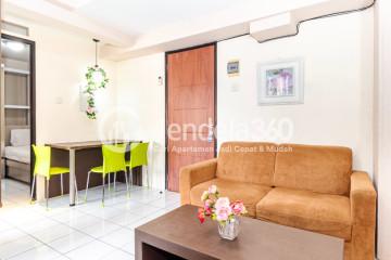 Living Room Trendy 2BR Apartment at Kebagusan City Apartment Middle Floor