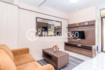 Living Room Trendy 2BR Apartment at Kebagusan City Apartment Middle Floor