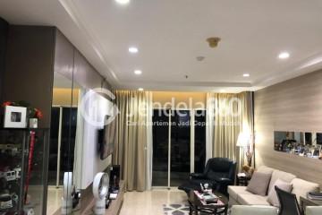 Living Room 3BR Apartment with City View at Permata Hijau Residence