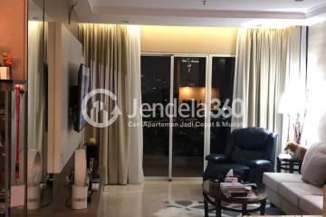 Living Room 3BR Apartment with City View at Permata Hijau Residence