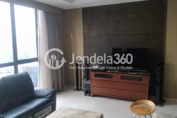 Living Room High Floor 2BR Apartment with City View at Setiabudi Residence