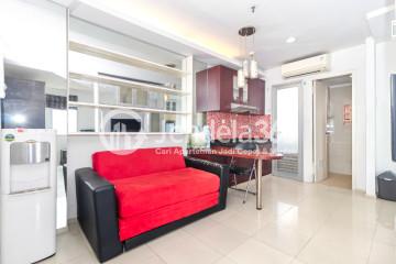 Living Room High Floor 1BR Apartment with City View at Gading Nias Apartment