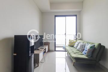 Living Room Fancy 1BR Apartment Low Floor with  View at Vasaka Solterra Apartment