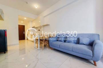 Living Room 2BR Apartment with City View at Sky House BSD Apartment