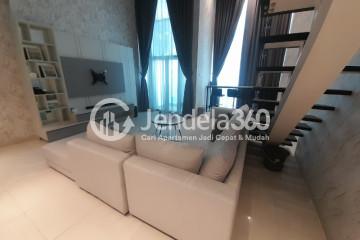 Living Room Low Floor 1BR Apartment with City View at Brooklyn Alam Sutera Apartment