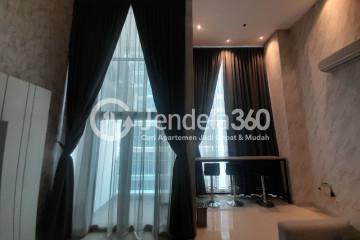 Living Room Low Floor 1BR Apartment with City View at Brooklyn Alam Sutera Apartment