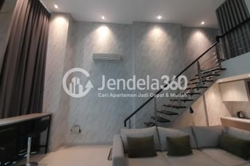 Living Room Low Floor 1BR Apartment with City View at Brooklyn Alam Sutera Apartment