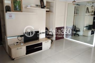 Living Room Middle Floor 2BR Apartment with City View at Best Western Mangga Dua