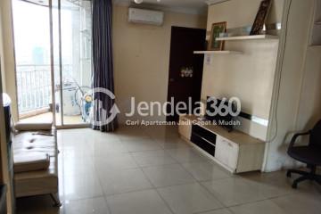 Living Room Middle Floor 2BR Apartment with City View at Best Western Mangga Dua