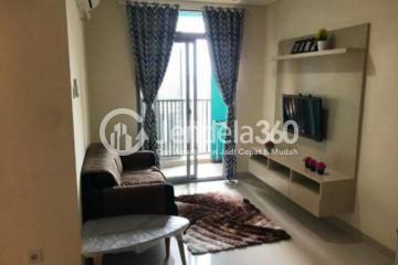 Living Room Relaxed 1BR Apartment Middle Floor with City View at Pejaten Park Residence