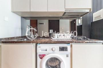 Kitchen Good Deal 2BR Apartment Middle Floor with Pool View at Green Sedayu Apartment