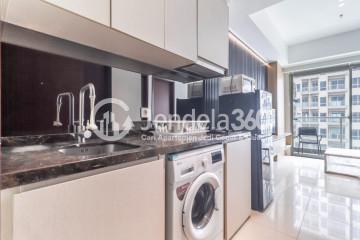 Kitchen Good Deal 2BR Apartment Middle Floor with Pool View at Green Sedayu Apartment