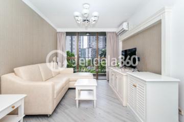 Living Room 3BR Taman Rasuna Apartment at Low Floor