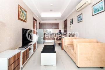 Living Room 1BR Apartment with City View at Kuningan City (Denpasar Residence)