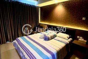 Bedroom Restful Studio Apartment Middle Floor with City View at Bogor Icon Apartment