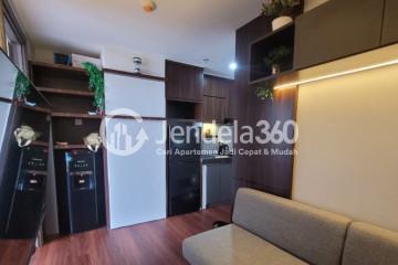 Living Room Restful 1BR Apartment at Anwa Residence Tower 1