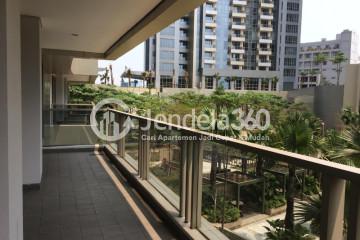 Balcony Low Floor 3BR Apartment with City View at Taman Anggrek Residence