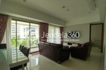 Living Room Low Floor 3BR Apartment with City View at Taman Anggrek Residence