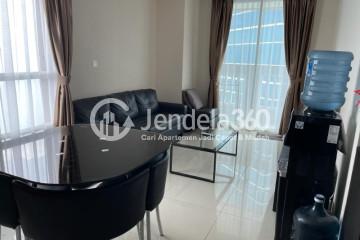 Living Room 2BR Apartment with City View at Borneo Bay City Apartment