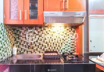 Kitchen Elegant 2BR Apartment at Kalibata City Apartment Tower Borneo