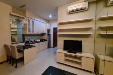 Living Room Thamrin Residence Apartment 1BR View Pool