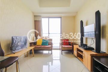 Living Room Restful 2BR Apartment Middle Floor with Laut dan City View at The Mansion Kemayoran Jasmine