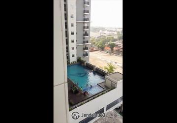 Balcony Compact 2BR Apartment Low Floor with Swimming Pool View at Gading Green Hill Apartment