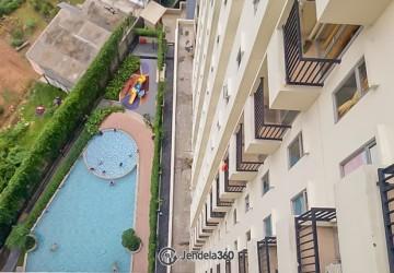 Balcony Spotless Studio Apartment Middle Floor with Pool View at Victoria Square Apartment