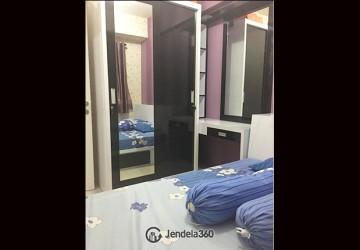 Bedroom Stylish 1BR Apartment Low Floor with pool view View at Green Pramuka City Apartment