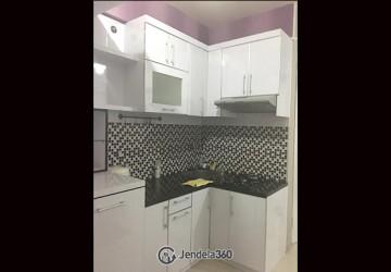 Kitchen Stylish 1BR Apartment Low Floor with pool view View at Green Pramuka City Apartment