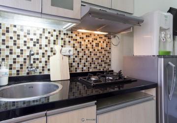 Kitchen Green Pramuka City Apartment Studio Fully Furnished