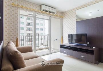 Living Room High Floor 2BR Apartment with Pool&City View at Thamrin Residence Apartment