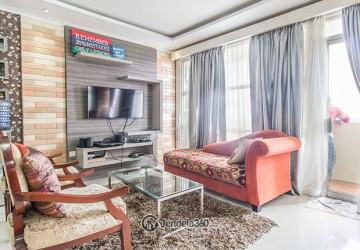 Living Room High Floor 3BR Apartment with City View (Selatan) View at Casablanca Mansion