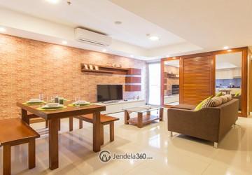 Living Room High Floor 2BR Apartment with City View (Selatan) View at The Mansion Kemayoran Jasmine