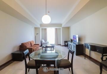 Living Room Low Floor 1BR Apartment with Pool View at Casablanca Apartment