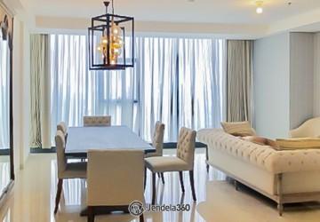 Living Room Best Deal 3BR Apartment Low Floor with Office Park n Lobby View at Lavenue Apartment