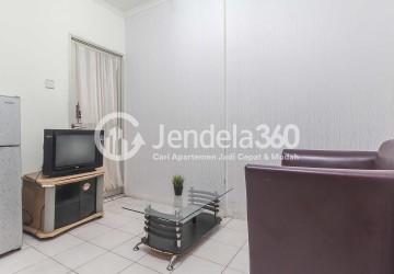 Living Room High Floor 1BR Apartment with City View at Mediterania Gajah Mada Apartment