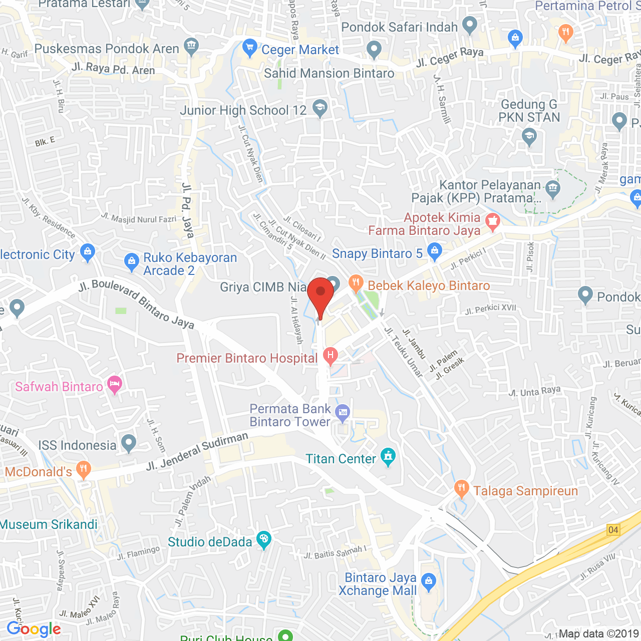 btc bintaro map