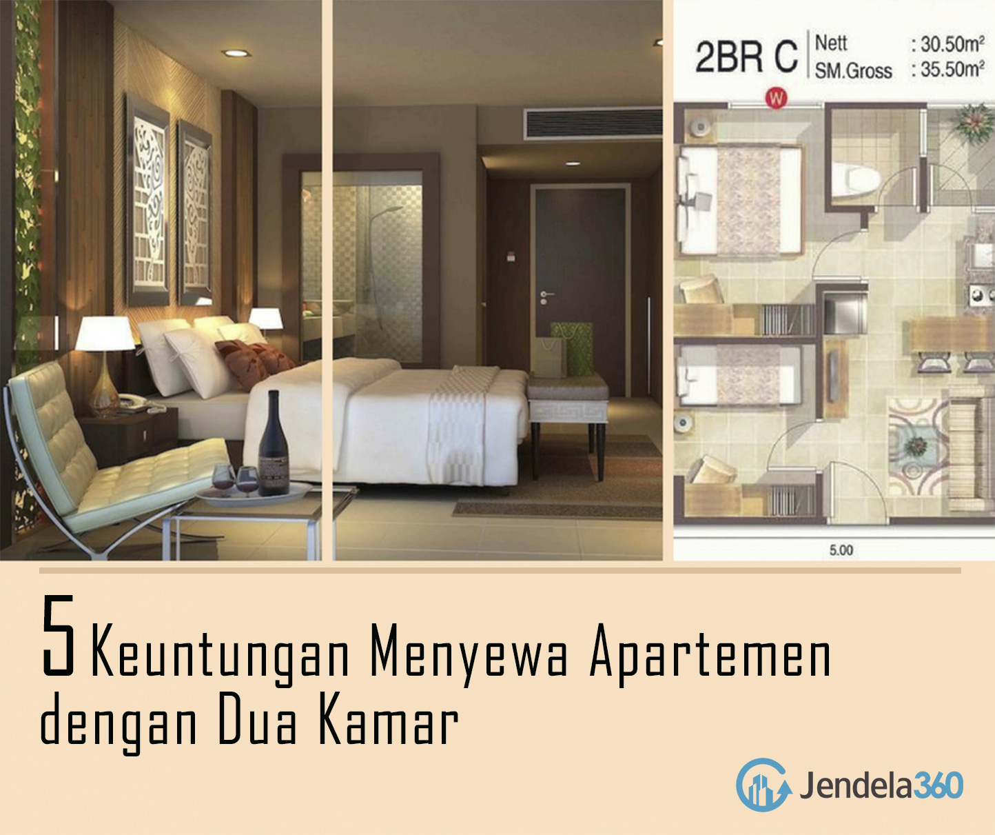 5 Keuntungan Menyewa Apartemen dengan Dua Kamar