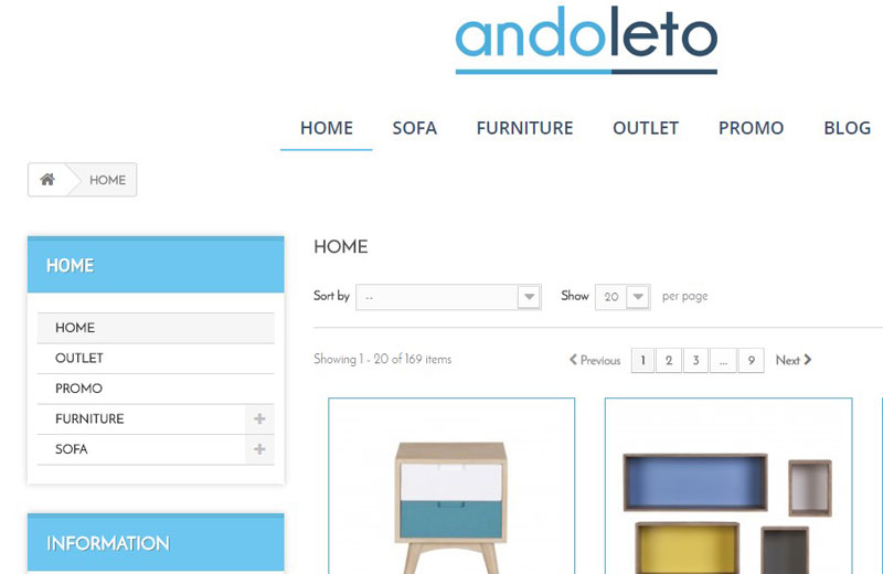 Andoleto, Furnitur Online