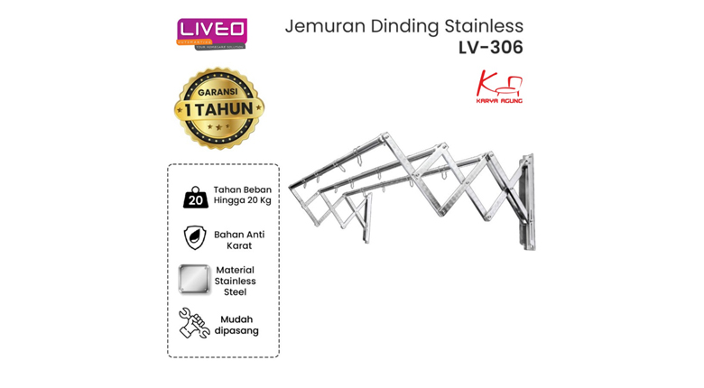 jemuran dinding lipat