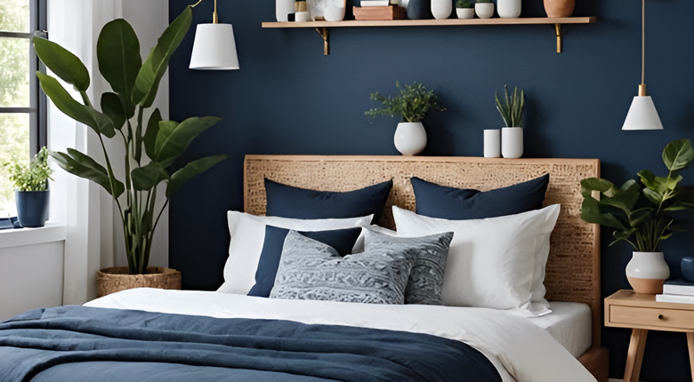 inspirasi cat kamar warna biru