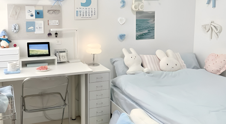 inspirasi cat kamar warna biru
