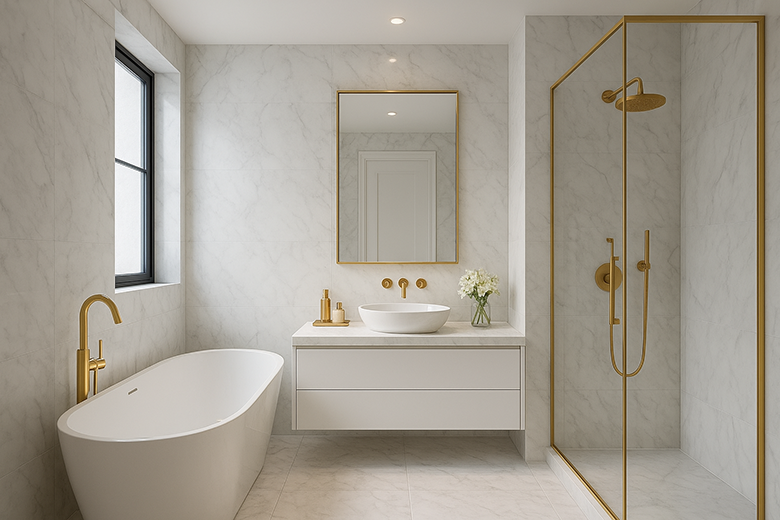 Desain Kamar Mandi Modern Lux