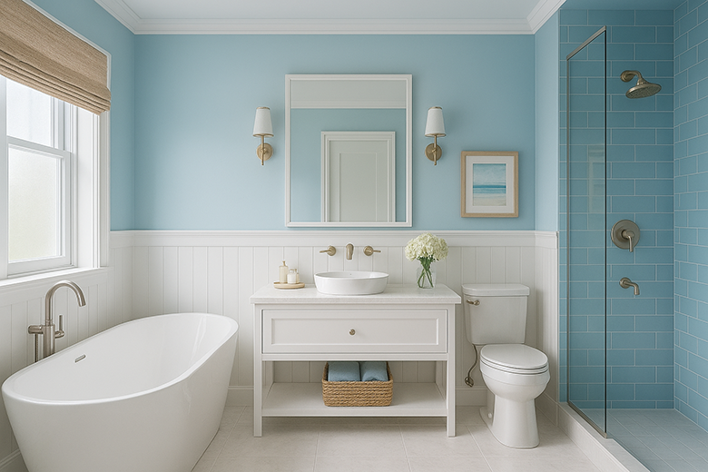 Desain Kamar Mandi Coastal